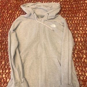 Women’s gray zip jacket. North Face. Sz M.